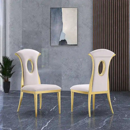 Modern Gorgeous Velvet Dining Chairs with Polished Gold Stainless Steel Legs