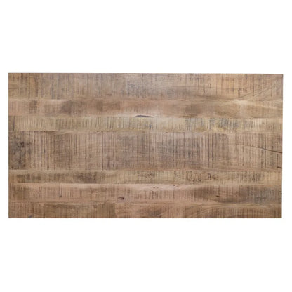 RRI Goods Sophisticated Dining Rectangle Table with Mango Wood Top and Metal Spider Leg Design, 63-Inch