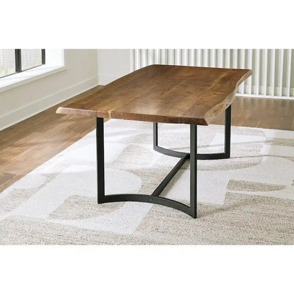 Signature Design by Ashley Fortmaine Brown/Black Dining Table - 72.25 W x 38.63 D x 30.63 H