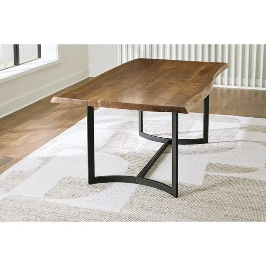 Signature Design by Ashley Fortmaine Brown/Black Dining Table - 72.25 W x 38.63 D x 30.63 H