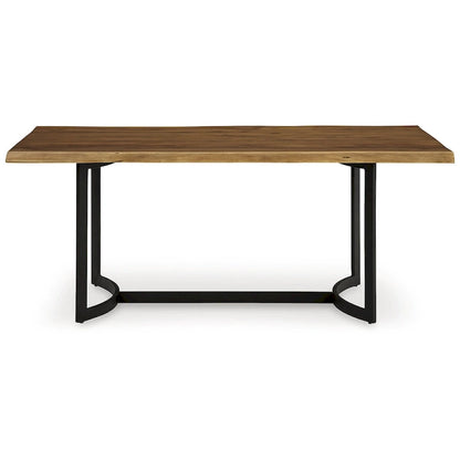 Signature Design by Ashley Fortmaine Brown/Black Dining Table - 72.25 W x 38.63 D x 30.63 H