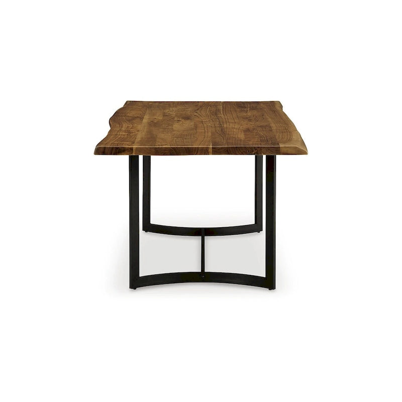 Signature Design by Ashley Fortmaine Brown/Black Dining Table - 72.25 W x 38.63 D x 30.63 H