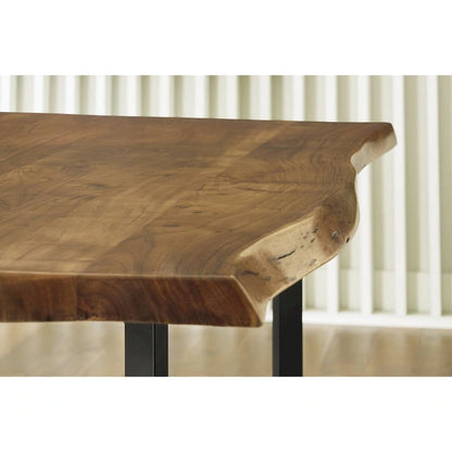 Signature Design by Ashley Fortmaine Brown/Black Dining Table - 72.25 W x 38.63 D x 30.63 H