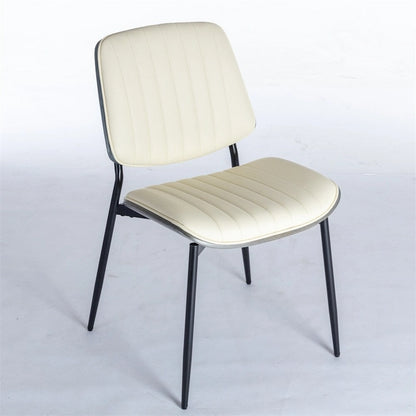 Dining Chairs Set of 2,Mid Century Modern Retro Faux Leather Chair