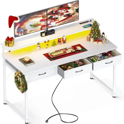 55 Inch Computer Desk with 3 Drawer