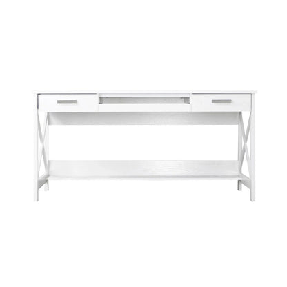 Saint Birch Alaska 59.5 Modern Farmhouse Writing Desk with Two Drawers