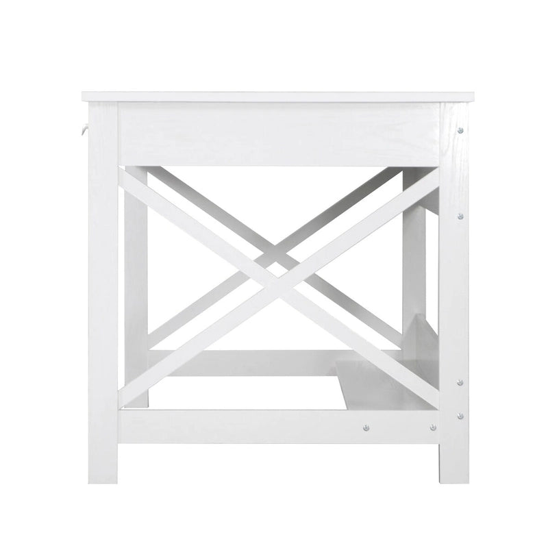 Saint Birch Alaska 59.5 Modern Farmhouse Writing Desk with Two Drawers