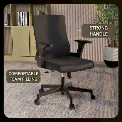 Adjustable Mid-Back Office Chair with 360-Degree Swivel and Tilt Brio Series by LeisureMod