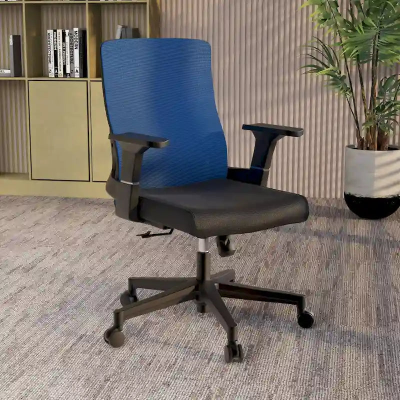 Adjustable Mid-Back Office Chair with 360-Degree Swivel and Tilt Brio Series by LeisureMod