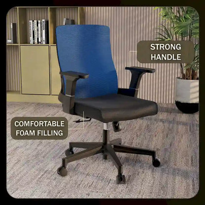Adjustable Mid-Back Office Chair with 360-Degree Swivel and Tilt Brio Series by LeisureMod