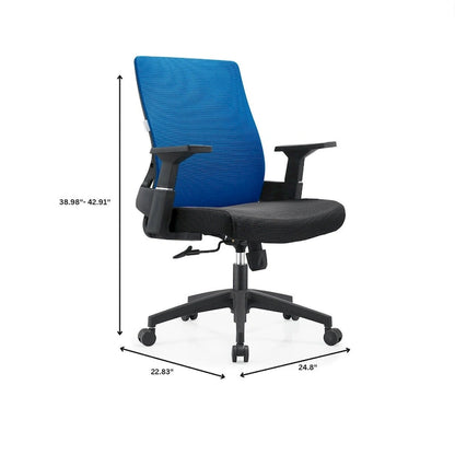 Adjustable Mid-Back Office Chair with 360-Degree Swivel and Tilt Brio Series by LeisureMod