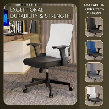 Adjustable Mid-Back Office Chair with 360-Degree Swivel and Tilt Brio Series by LeisureMod