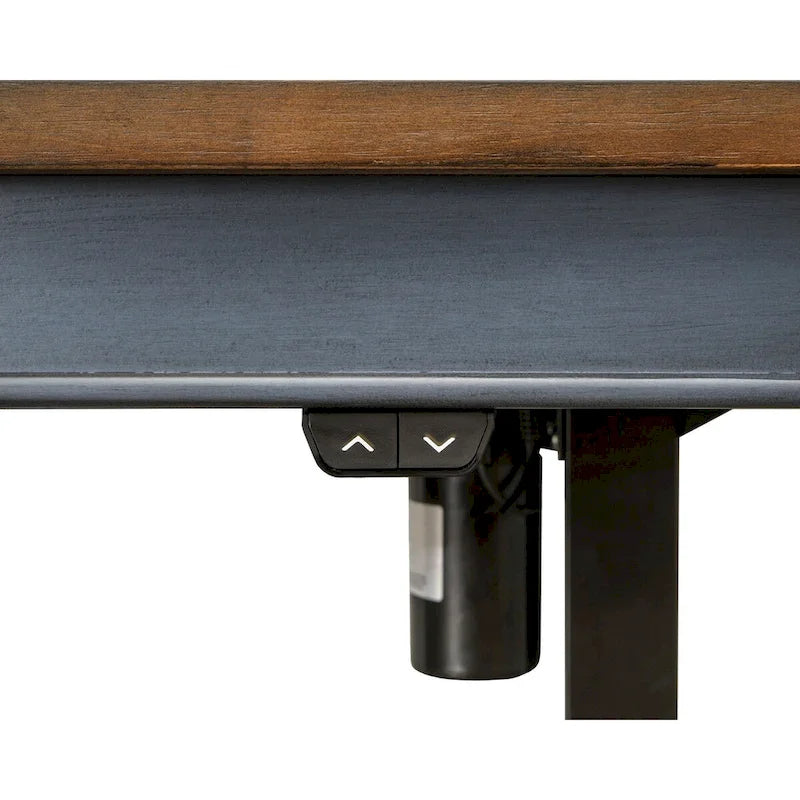 Farmhouse Electric Sit/Stand Desk, Height Adjustable Table, Blue