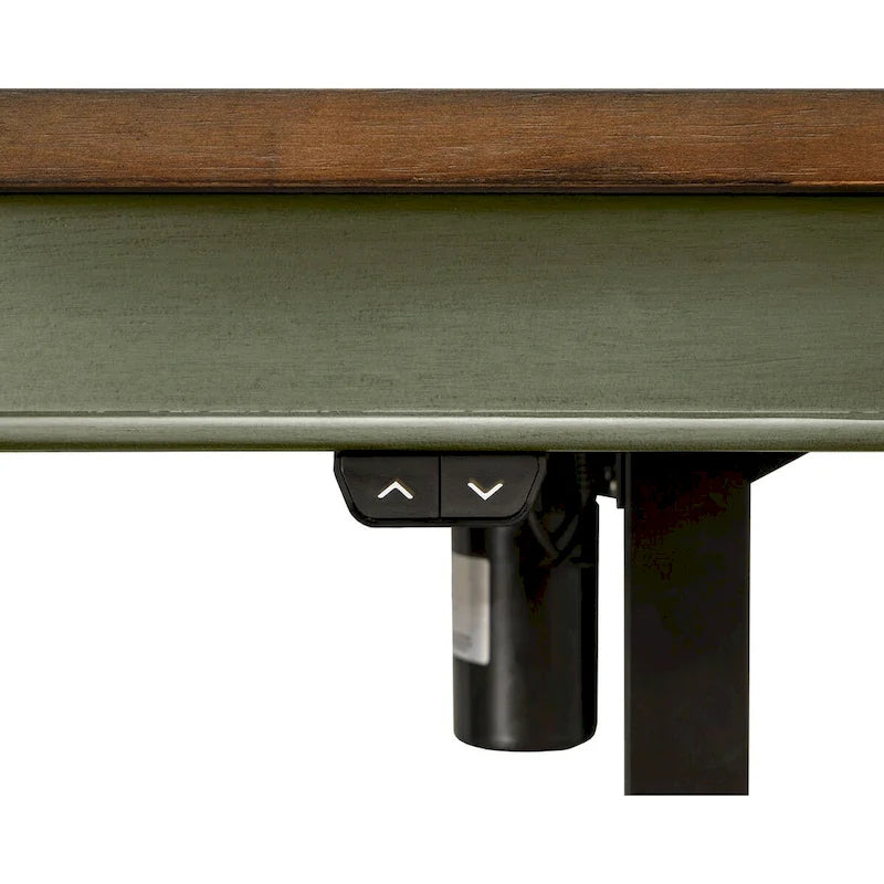 Farmhouse Electric Sit/Stand Desk, Height Adjustable Table, Blue