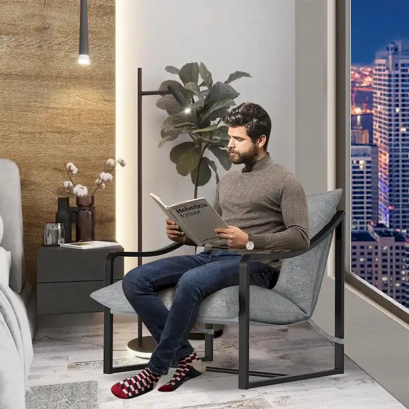 Modern Sling Accent Chair