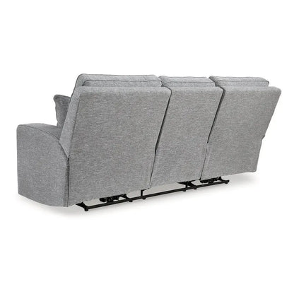 Signature Design by Ashley Biscoe Pewter Power Reclining Sofa - 88 W x 43 D x 42 H