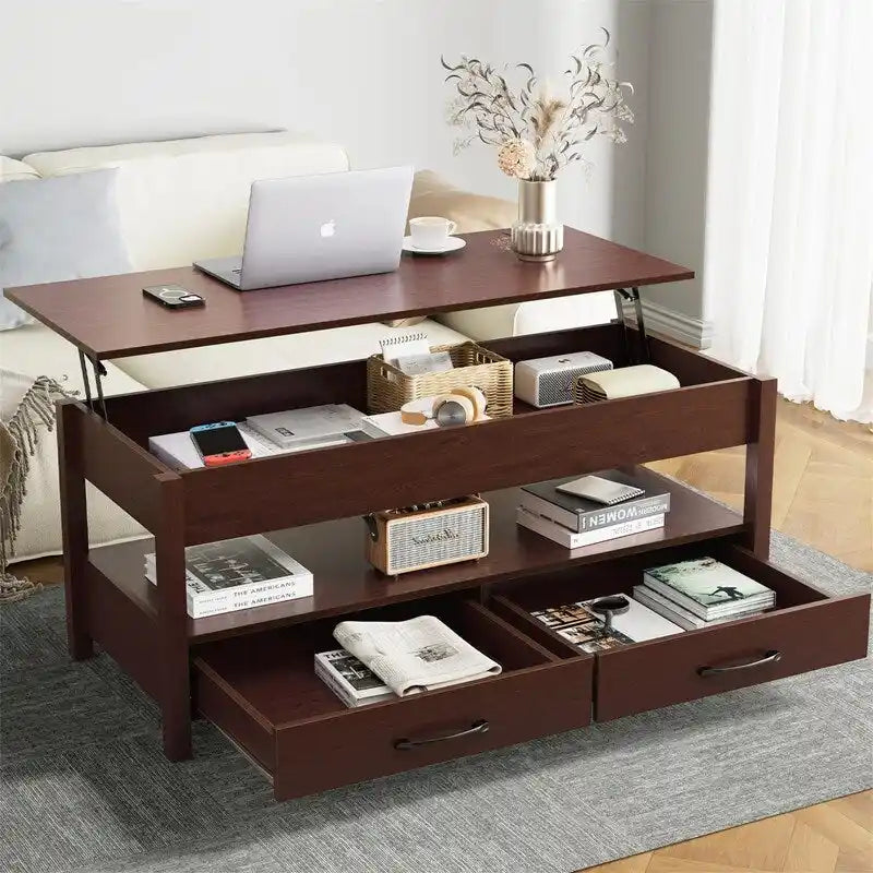 Lift Top Coffee Table - 19.7D x 43.3W x 24.8H