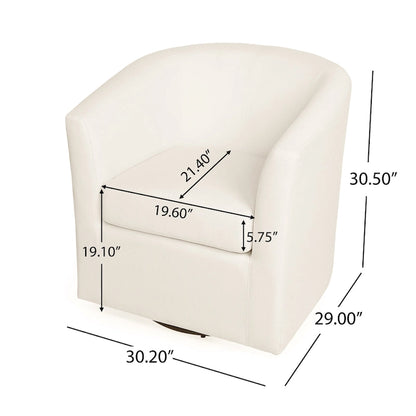 Sorna Swivel Barrel Club Chair by Christopher Knight Home