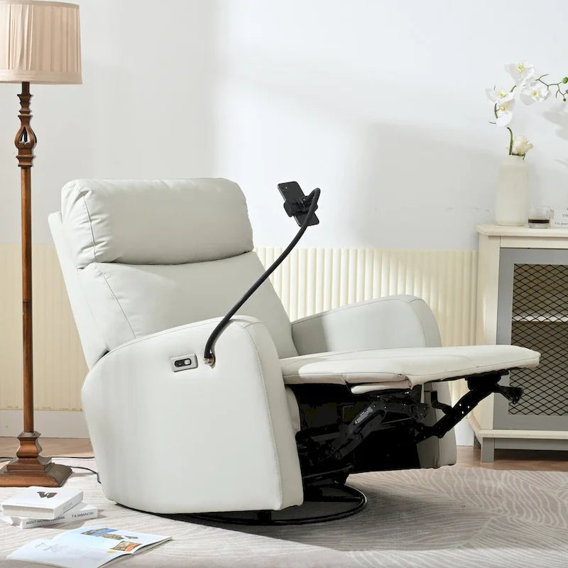 270Power Swivel Rocker Recliner Chair, Electric Glider Reclining Sofa with USB Ports,Power Swivel Glider