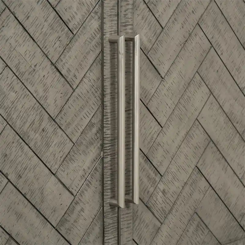 Wood Storage Cabinet Sideboard with Adjustable Shelves and 3 Doors