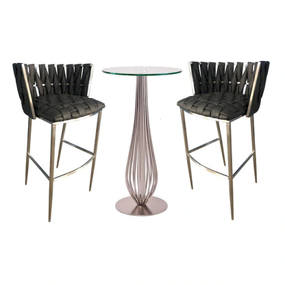 Pub Table with Bar Stools 30 Height Matching Barcelona 3Pc Set