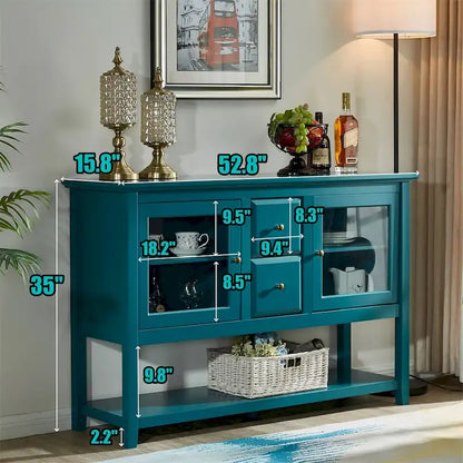 52 Sideboard Storage with Adjustable Shelves,Sideboard Buffet Cabinet