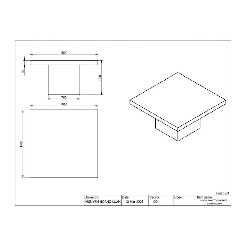Mixx - Una 59 Square Counter Height Dining Table - Dark Grey
