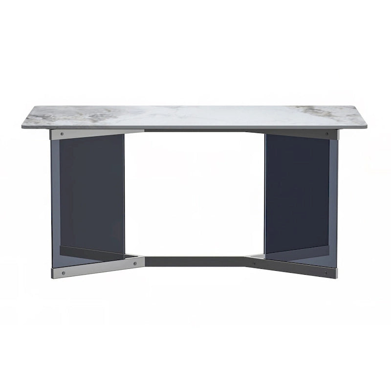 Oryn Rectangular Dining Table with Glass/Sintered Stone Top