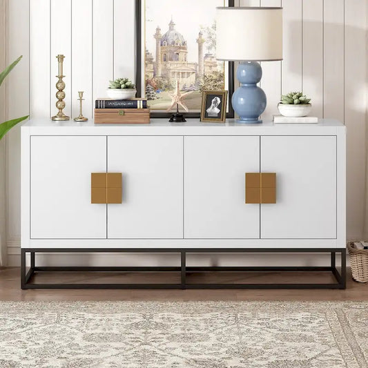 Modern Sideboard with Unique Support Legs and Adjustable Shelves