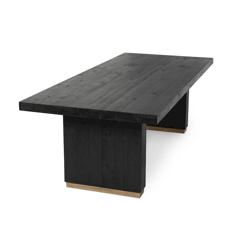 Classic Home Lynx 94 Reclaimed Pine Wood Dining Table - 94Wx40Dx30H