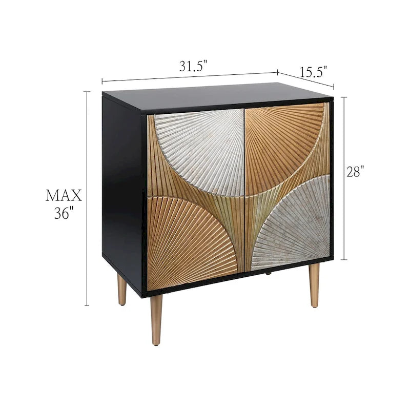 2-Door Accent Cabinet Bar Storage Sideboard Dining Room Buffets Bedroom Living room - 36 H x 31.5 W x 15.5D
