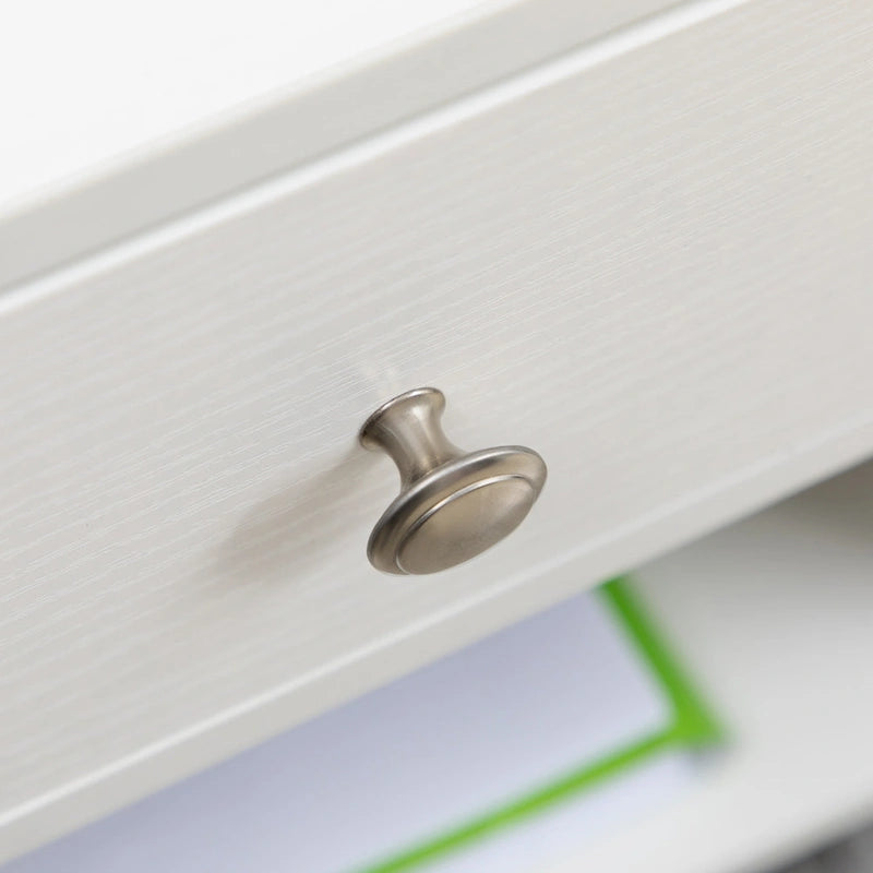 Mobile Printer Stand, Rolling File Cabinet Cart with Wheels, Adjustable Shelf, Drawer and CPU Stand, White