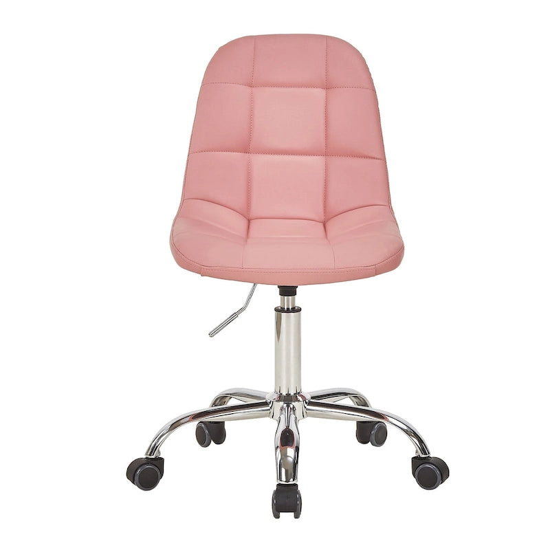 Javlergo Armless Home Office Chair, Height Adjustable Computer Desk Chair with Wheels