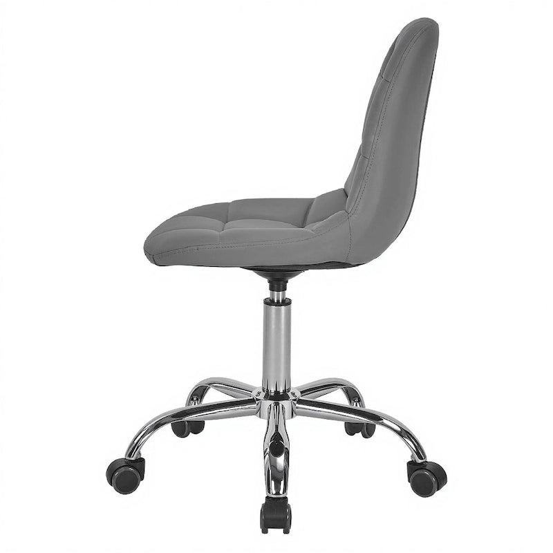 Javlergo Armless Home Office Chair, Height Adjustable Computer Desk Chair with Wheels