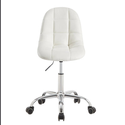 Javlergo Armless Home Office Chair, Height Adjustable Computer Desk Chair with Wheels