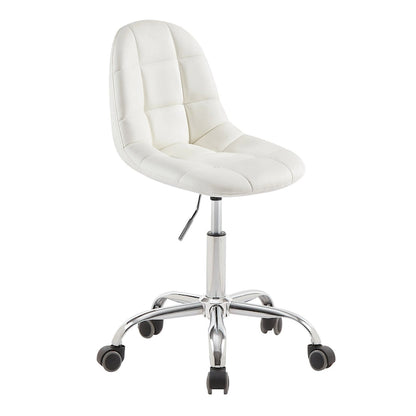 Javlergo Armless Home Office Chair, Height Adjustable Computer Desk Chair with Wheels