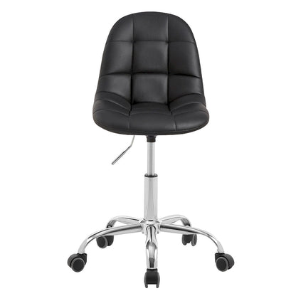 Javlergo Armless Home Office Chair, Height Adjustable Computer Desk Chair with Wheels