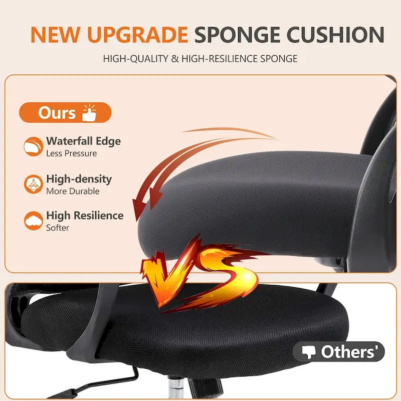 Drafting Tall Office Chair Ergonomic High Desk Chair with Flip-up Armrests