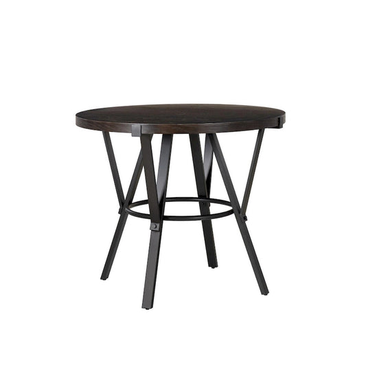 Cassidy Charcoal Wooden 5-Piece Counter Height Dining Set with 4 Stools