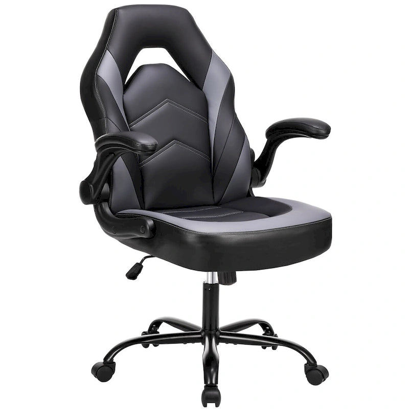 Ergonomic Office Chair with Lumbar Support Height Adjustable Rolling Desk Chairs with Flip-up Armrests