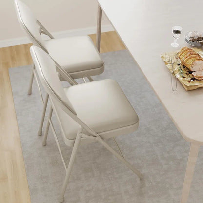 4pcs Folding Chairs With Padded Cushion and Back, Hold Up to 350 Pounds