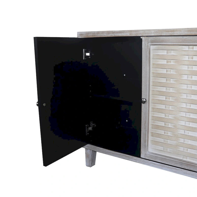 4 Door Wooden Cabinet Sideboard for Living Room