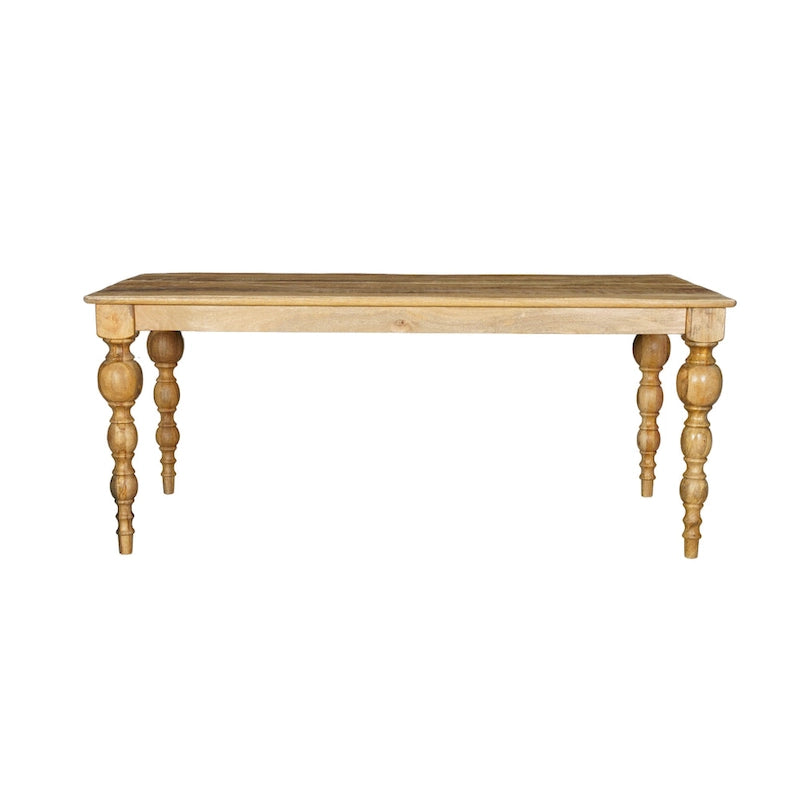 Ava 72 Carved Solid Wood Dining Table - 72 W