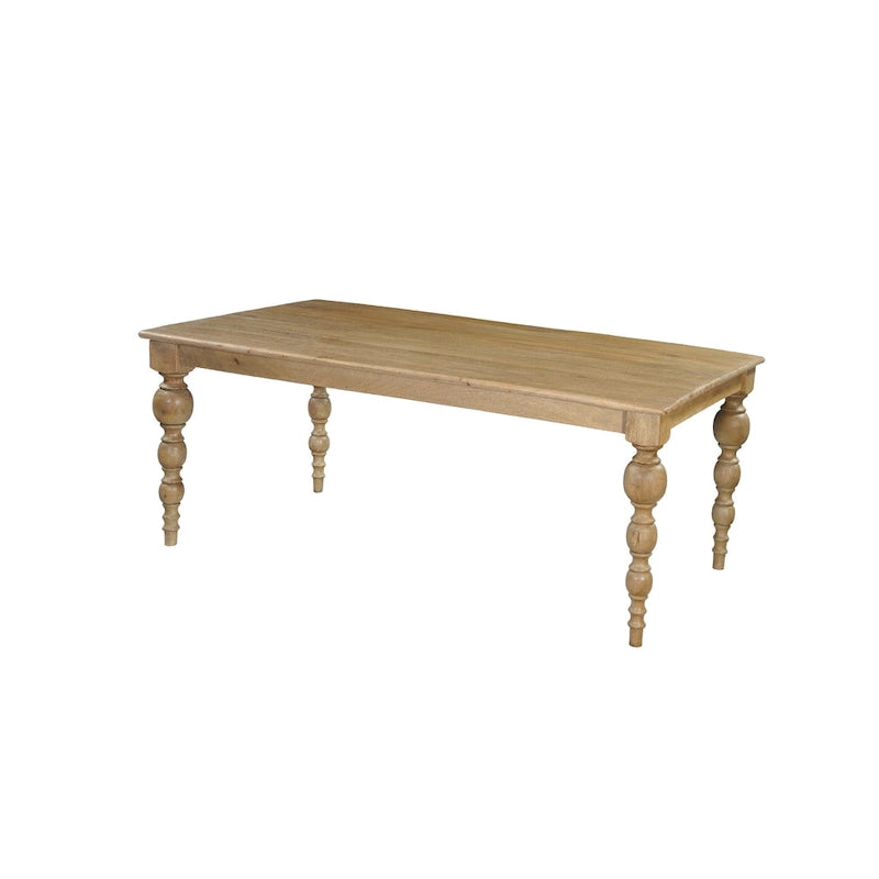 Ava 72 Carved Solid Wood Dining Table - 72 W