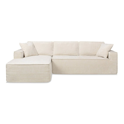 Brenley 110.5 Sofa-in-a-Box Chenille Upholstered Frameless 2-Piece Sectional Sofa